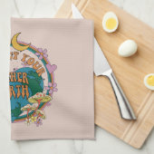 70's Retro Moeder Aarde Grafisch Theedoek (Quarter Fold)