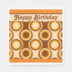 70s Retro Party Patroon Servet