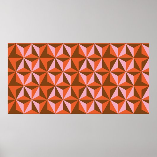 70s retro patroonachtergrond poster (Voorkant)