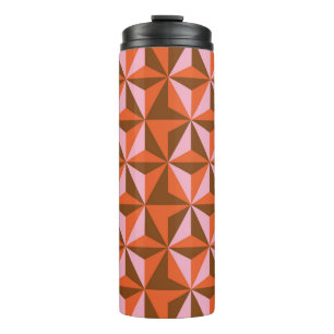70s retro patroonachtergrond thermosbeker
