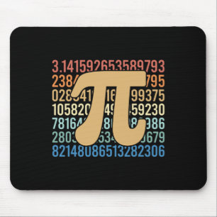 70s Retro Pi Day Wiskunde vergelijking aantal lera Muismat