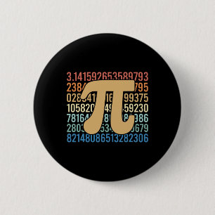 70s Retro Pi Day Wiskunde vergelijking aantal lera Ronde Button 5,7 Cm