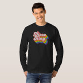 70s Retro Rainbow Disco King T-shirt (Voorkant volledig)