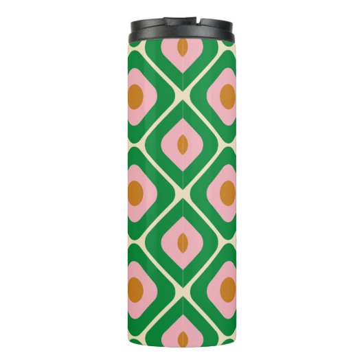 70's Retro Seamless Pattern. 60s and 70s Aesthetic Thermosbeker (Achterkant)