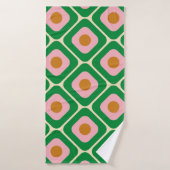 70's Retro Seamless Pattern. 60s en 70s Aesthetic Badhanddoek (Badhanddoek)