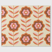 70's Retro Seamless Pattern. 60s en 70s Aesthetic Cadeaupapier (Vlak)