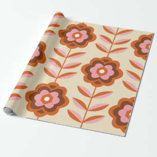 70's Retro Seamless Pattern. 60s en 70s Aesthetic Cadeaupapier