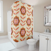 70's Retro Seamless Pattern. 60s en 70s Aesthetic Douchegordijn (In situ)