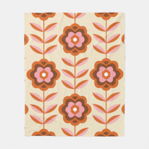 70's Retro Seamless Pattern. 60s en 70s Aesthetic Fleece Deken