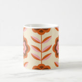 70's Retro Seamless Pattern. 60s en 70s Aesthetic Koffiemok (Center)