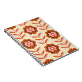 70's Retro Seamless Pattern. 60s en 70s Aesthetic Notitieboek (Rechterzijde)