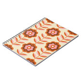 70's Retro Seamless Pattern. 60s en 70s Aesthetic Notitieboek (Linkerzijde)