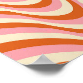 70's Retro Seamless Pattern. 60s en 70s Aesthetic Poster (Hoek)