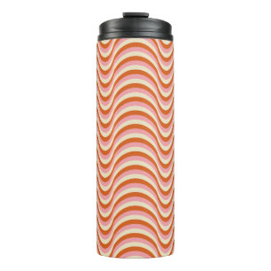 70's Retro Seamless Pattern. 60s en 70s Aesthetic Thermosbeker