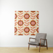 70's Retro Seamless Pattern. 60s en 70s Aesthetic Wandkleed (In situ)
