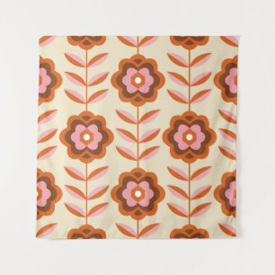 70's Retro Seamless Pattern. 60s en 70s Aesthetic Wandkleed
