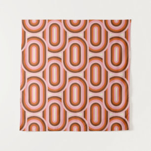 70's Retro Seamless Pattern. 60s en 70s Aesthetic Wandkleed