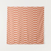70's Retro Seamless Pattern. 60s en 70s Aesthetic Wandkleed (Voorkant)