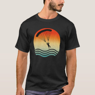 70S Retro Skydiver Sports Skydive Parachut T-shirt