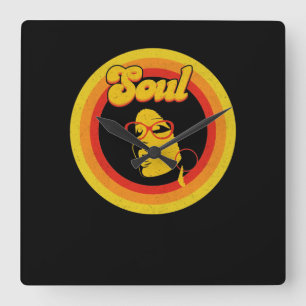 70s Retro Soul Music Gerne Soul Music Vierkante Klok