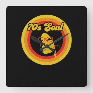 70s Retro Soul Music Gerne Soul Music Vierkante Klok