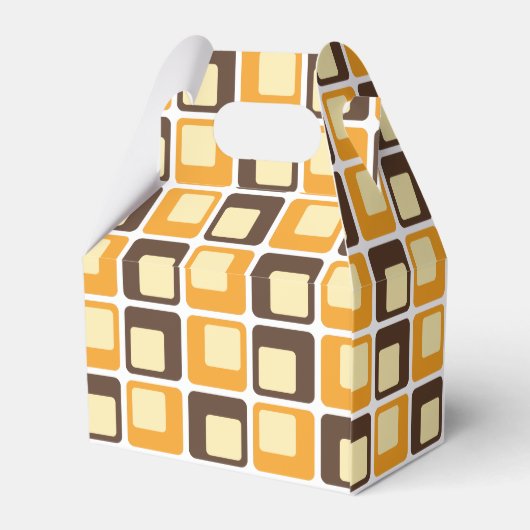 70s Retro Square Shapes Pattern Favor Box Bedankdoosjes (Achterkant)
