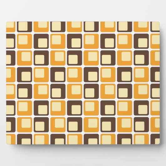 70s Retro Square Shapes Pattern Fotoplaat (Voorkant)