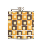 70s Retro Square Shapes Pattern Heupfles (Voorkant)