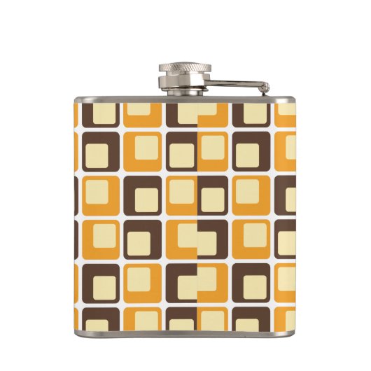 70s Retro Square Shapes Pattern Heupfles (Achterkant)