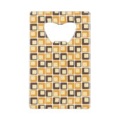 70s Retro Square Shapes Pattern Kredietkaart Flessenopener (Voorkant)