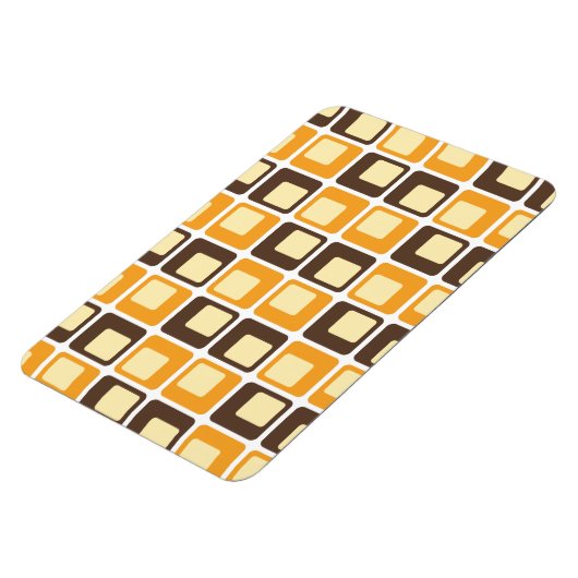 70s Retro Square Shapes Pattern Magneet (Linkerzijde)