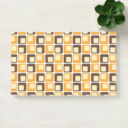 70s Retro Square Shapes Pattern Post-it® Notes (Kantoor)