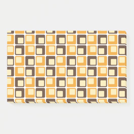 70s Retro Square Shapes Pattern Post-it® Notes (Voorkant)