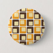 70s Retro Square Shapes Pattern Ronde Button 5,7 Cm (Voorkant)