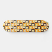 70s Retro Square Shapes Pattern Skateboard (Horizontaal)