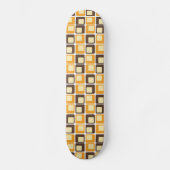 70s Retro Square Shapes Pattern Skateboard (Voorkant)