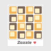 70s Retro Square Shapes Pattern Sticker (Vel)