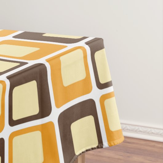 70s Retro Square Shapes Pattern Tafelkleed (Voorbeeld)