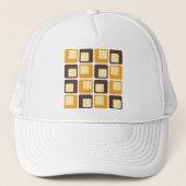 70s Retro Square Shapes Pattern Trucker Pet (Voorkant)