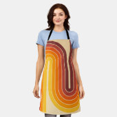 70s Retro  Stijl Geometrisch Ontwerp Schort (Gedragen)