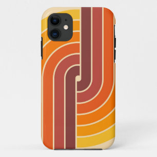 70s Retro Stijl Geometrische Patroon iPhone 11 Hoesje