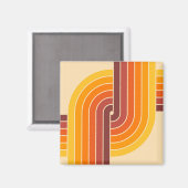 70s Retro Stijl Geometrische Patroon Magneet (Voorkant / Achterkant)