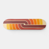 70s Retro Stijl Geometrische Patroon Skateboard (Horizontaal)