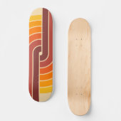 70s Retro Stijl Geometrische Patroon Skateboard (Voorkant)
