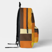 70s Retro Striped Color Pattern Bedrukte Rugzak (Links)