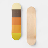 70s Retro Striped Color Pattern Skateboard (Voorkant)