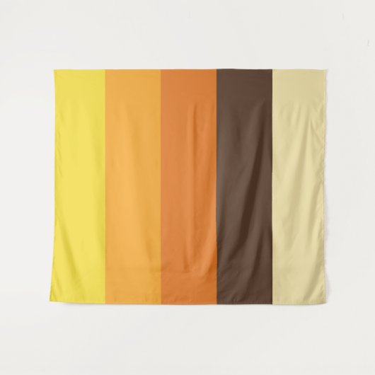 70s Retro Striped Color Pattern Wandkleed (Voorkant (horizontaal))