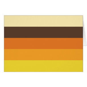 70s Retro Striped Color Pattern-Wenskaart