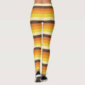 70s Retro Striped Leggings van het kleurenpatroon (Achterkant)