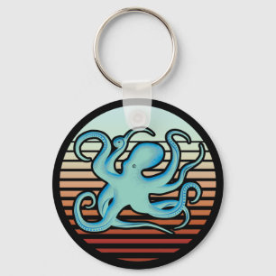 70s Retro Style Octopus Sleutelhanger